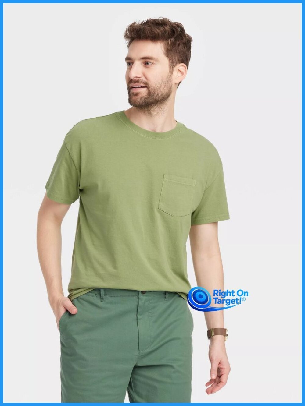 Small - Mens Heavyweight Short Sleeve T-Shirt - Goodfellow Co - Green